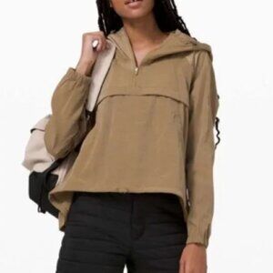 LuluLemon Seek Vistas Quarter Zip Nylon Hoodie Pullover in M/L